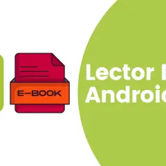 Icône Android et un livre électronique rouge. Texte : Lecteur EPUB Android.