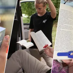 Comment lire un ebook : des accessoires pratiques pour tenir votre livre ouvert, que vous soyez en voiture ou à la maison.