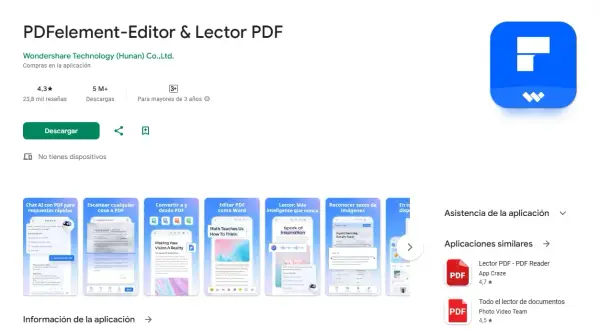 L'application PDFelement pour Android permet d'éditer, lire et scanner des PDF. Idéal pour gérer vos documents sur votre appareil.