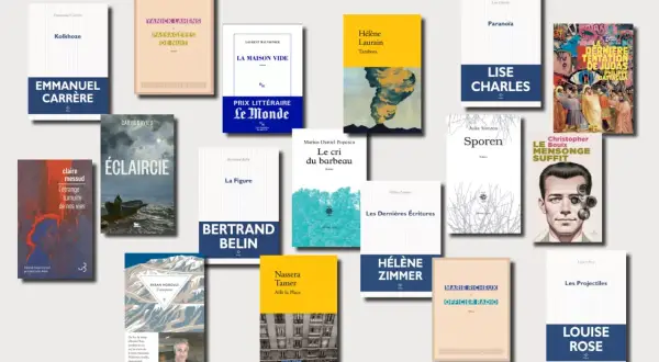 Livres primés, dont "Le cri du barbeau" et "La Maison vide", illustrant la diversité des prix littéraires.