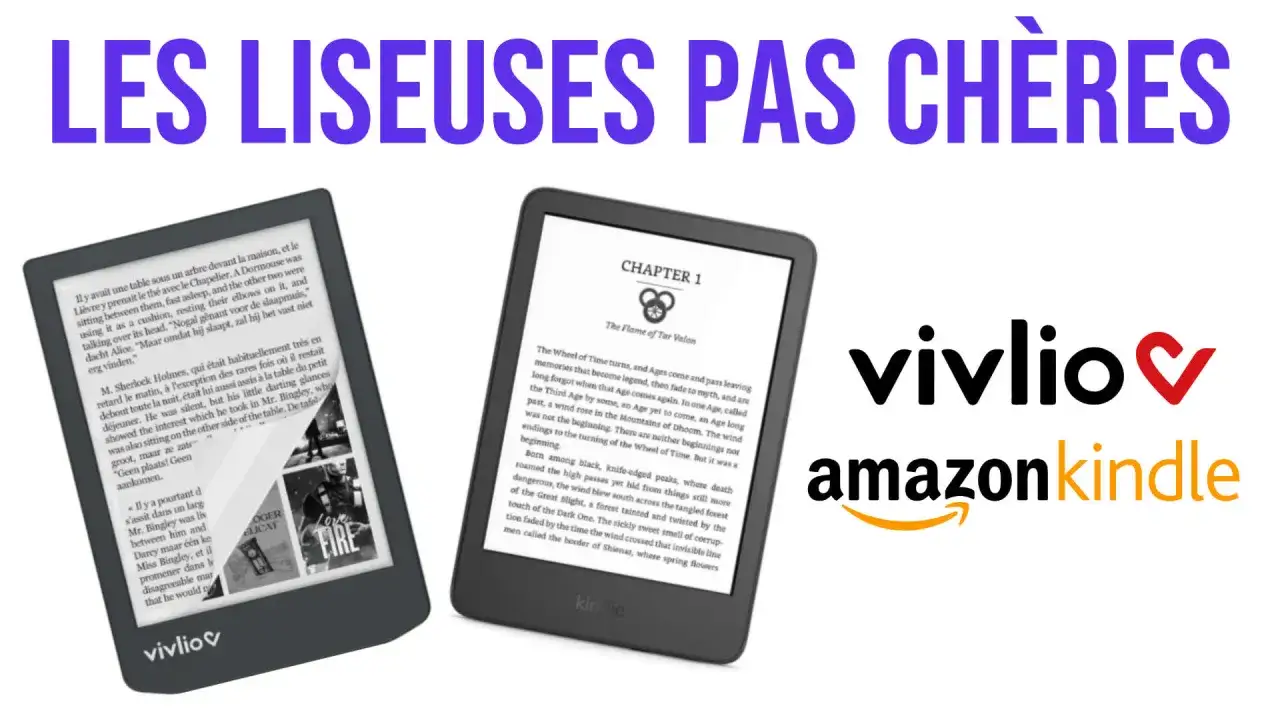 Des liseuses &eacute;lectroniques, dont une tolino, affichant des livres. Id&eacute;al pour lire partout.