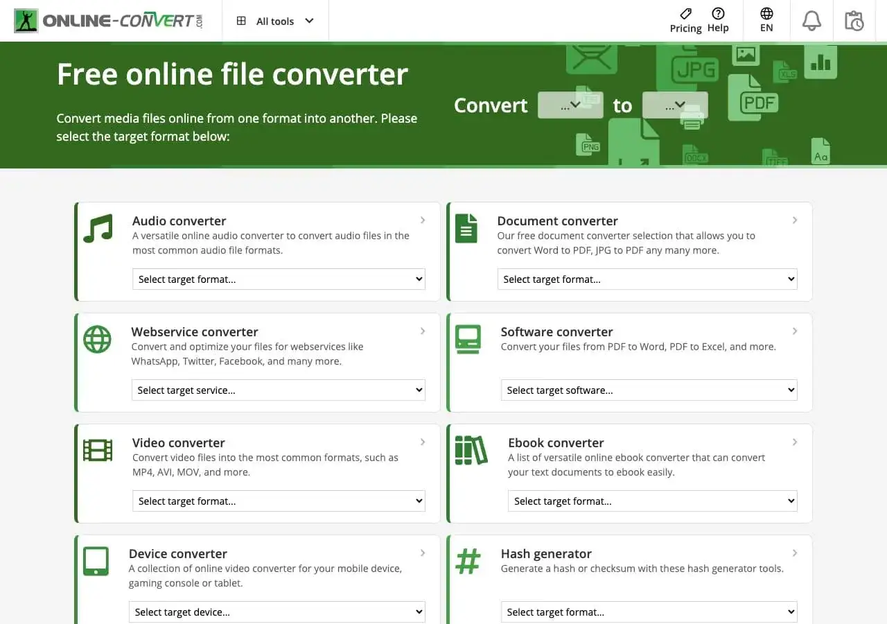 Convertisseur de fichiers en ligne gratuit. Id&eacute;al pour convertir des fichiers azw en epub, des documents, des vid&eacute;os et plus encore.