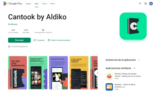 L'application ebook Cantook by Aldiko, pour les vrais amateurs de lecture, permet de lire et d'écouter des livres.