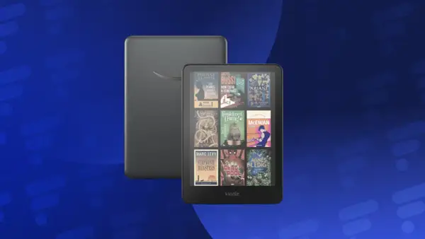 Un Kindle reconditionné affiche une sélection de livres, prêt à vous emporter dans de nouvelles aventures littéraires.